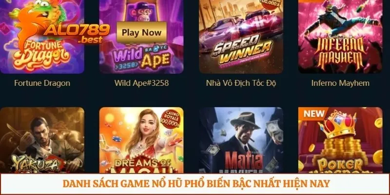 Danh sách game nổ hũ phổ biến bậc nhất hiện nay