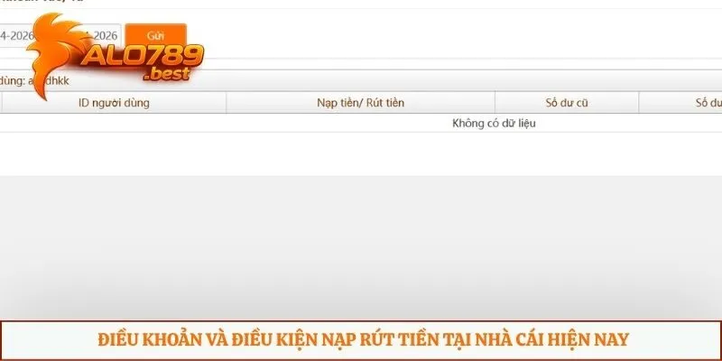 Điều khoản và điều kiện nạp rút tiền tại nhà cái hiện nay