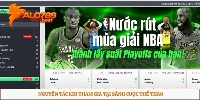 Nguyên tắc khi tham gia tại sảnh cược thể thao