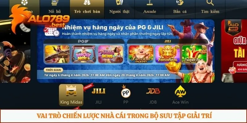 Vai trò chiến lược nhà cái trong bộ sưu tập giải trí